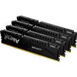 Kingston FURY DIMM 64 GB DDR5-6000 (4x 16 GB) Quad-Kit, Arbeitsspeicher schwarz, KF560C40BBK4-64, Fury Beast, INTEL XMP