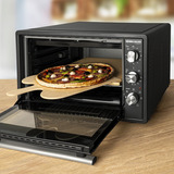 Rommelsbacher Pizzastein / Brotbackstein-Set PS 16 beige, 35 x 35cm, mit Holzschaufel
