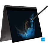 SAMSUNG Galaxy Book2 Pro 360 (NP930QED-KA1DE), Notebook grau, Windows 11 Home 64-Bit, 256 GB SSD