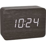 TFA Design Funk-Wecker in Holz-Optik CLOCCO schwarz