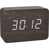 TFA Design Funk-Wecker in Holz-Optik CLOCCO schwarz