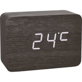 TFA Design Funk-Wecker in Holz-Optik CLOCCO schwarz