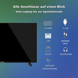 Telefunken QF40VP750S, QLED-Fernseher 102 cm (40 Zoll), schwarz, FullHD, Triple Tuner, Mediaplayer, Smart-TV