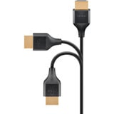 goobay Slim High-Speed-HDMI-Kabel mit Ethernet, 4K @ 60Hz schwarz, 2 Meter