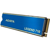 ADATA LEGEND 710 256 GB, SSD blau/gold, PCIe 3.0 x4, NVMe 1.4, M.2 2280