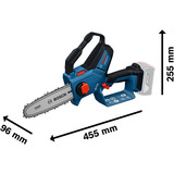 Bosch Akku-Astsäge GKE 18V-20 Prodessional solo, 18Volt, Kettensäge blau, ohne Akku und Ladegerät