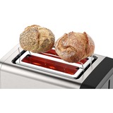 Bosch Kompakt-Toaster DesignLine TAT4P420DE edelstahl/schwarz, 970 Watt, für 2 Scheiben Toast