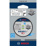 Bosch Trennscheibe Expert for Inox, Ø 76mm, für Mini-Winkelschleifer 5 Stück, Bohrung 10mm, A 60 R INOX BF, gerade