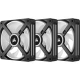 Corsair iCUE LINK QX120 RGB 120-mm-PWM-Lüfter, Gehäuselüfter schwarz, Starter-Kit, 120 mm