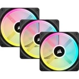 Corsair iCUE LINK QX120 RGB 120-mm-PWM-Lüfter, Gehäuselüfter schwarz, Starter-Kit, 120 mm