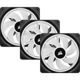 Corsair iCUE LINK QX120 RGB 120-mm-PWM-Lüfter, Gehäuselüfter schwarz, Starter-Kit, 120 mm