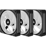 Corsair iCUE LINK QX120 RGB 120-mm-PWM-Lüfter, Gehäuselüfter schwarz, Starter-Kit, 120 mm