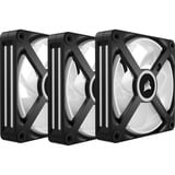 Corsair iCUE LINK QX120 RGB 120-mm-PWM-Lüfter, Gehäuselüfter schwarz, Starter-Kit, 120 mm