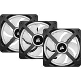 Corsair iCUE LINK QX120 RGB 120-mm-PWM-Lüfter, Gehäuselüfter schwarz, Starter-Kit, 120 mm
