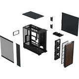 Fractal Design North XL RC Charcoal Black TG Dark, Tower-Gehäuse schwarz, Tempered Glass-Version