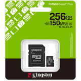Kingston Canvas Select Plus 256 GB MicroSDXC, Speicherkarte schwarz, UHS-I U1, Class 10, V10