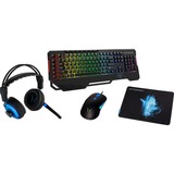 Medion Erazer P81016 Gaming Bundle, Desktop-Set schwarz/blau, DE-Layout, Membran, inkl. Headset und Mauspad