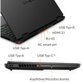 OMEN 16-am0279ng, Gaming-Notebook schwarz, Intel® Core™ Ultra 7 255H, NVIDIA GeForce RTX 5060, 24 GB DDR5, 1 TB (1 TB SSD), Windows 11 Home