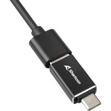 Sharkoon 4-Port USB 3.2 Gen 1 Aluminium Hub, USB-Hub schwarz