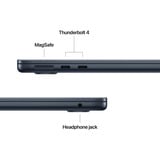 Apple MacBook Air 34,5 cm (13,6") 2025 CTO, Notebook schwarz, 24 GB, 512 GB (512 GB SSD), M4, MacOS, Deutsch