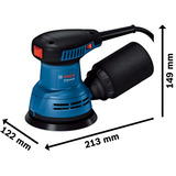 Bosch Professional Exzenterschleifer GEX 125 Professional blau/schwarz, 290 Watt