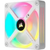 Corsair iCUE LINK QX120 RGB 120-mm-PWM-Lüfter, Gehäuselüfter weiß, Erweiterungskit, 120 mm