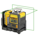 DEWALT Linienlaser 2x360° DCE0811D1G, 10,8Volt, Kreuzlinienlaser schwarz/gelb, Li-Ion Akku 2,0Ah, grüne Laserlinien, Koffer
