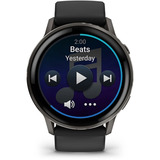 Garmin Venu 4 - 45 mm, Smartwatch schwarz/schiefergrau, Silikon-Armband in grau