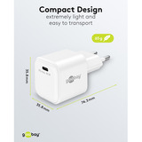 goobay 45 W USB-C PD GaN Schnellladegerät Nano weiß