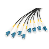 Digitus Glasfaser Universal Breakout Kabel, Duplex, LC/UPC Stecker, Singlemode OS2 schwarz, 75 Meter, vorkonfektioniert