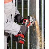 EINHELL Power X-Change Akku-Winkelschleifer TE-AG 18/115 Li Kit, 18Volt rot/schwarz, Li-Ionen Akku 3,0Ah, in E-Box S35