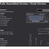 Keychron V1 Knob, Gaming-Tastatur schwarz/blaugrau, DE-Layout, Keychron K Pro Brown, Hot-Swap, RGB, PBT