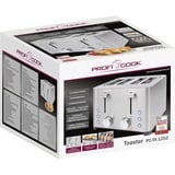 ProfiCook Toaster PC-TA 1252 edelstahl, 1.500 Watt, für 4 Scheiben Toast