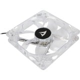 Sharkoon Gehäuselüfter Blaue LED BULK transparent, 3-Pin-/5,25"-Anschluss, 120 mm