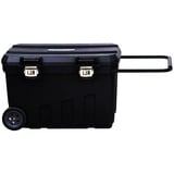 Stanley Mobile Montagebox, 90 Liter, Werkzeugwagen schwarz, mit Trolley-Griff