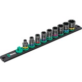 Wera 9608 Nuss-Magnetleiste B Impaktor Imperial 1 Steckschlüsseleinsatz-Satz 3/8" schwarz/grün, 9‑teilig, zöllig, für Schlagschrauber