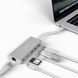 goobay USB-C Multiport Adapter HDMI USB CR RJ45 PD aluminium