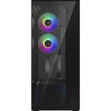 ARCTIC Xtender VG Mirrow Black Design, Tower-Gehäuse schwarz, Tempered Glass x 2 (verspiegelt)