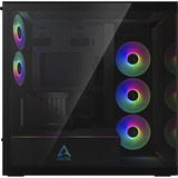 ARCTIC Xtender VG Mirrow Black Design, Tower-Gehäuse schwarz, Tempered Glass x 2 (verspiegelt)