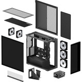 ARCTIC Xtender VG Mirrow Black Design, Tower-Gehäuse schwarz, Tempered Glass x 2 (verspiegelt)