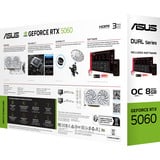 ASUS GeForce RTX 5060 DUAL OC WHITE 8GB, Grafikkarte DLSS 4, 3x DisplayPort, 1x HDMI 2.1