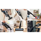 Bosch Unlimited 10 BCS1041WAC , Stielstaubsauger schwarz/weiß, mit Akku und Ladegerät
