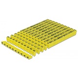 DeLOCK Kabelmarker Clips A-Z, 260-teilig, Kabelclip gelb