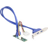DeLOCK Konverter M.2 Key B+M Stecker > 2 x USB 5 Gbps Typ-A, Schnittstellenerweiterung 