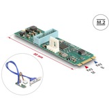DeLOCK Konverter M.2 Key B+M Stecker > 2 x USB 5 Gbps Typ-A, Schnittstellenerweiterung 