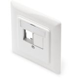 Digitus Frontplatte und Einbaurahmen für Multimedia / Keystone Module weiß