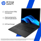 HP 17-cp2058ng, Notebook schwarz, AMD Ryzen 5 7520U, AMD Radeon Graphics, 16 GB LPDDR5, 512 GB (512 GB SSD), Windows 11 Home