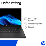 HP 17-cp2058ng, Notebook schwarz, AMD Ryzen 5 7520U, AMD Radeon Graphics, 16 GB LPDDR5, 512 GB (512 GB SSD), Windows 11 Home