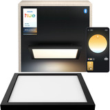 Philips White Ambiance Aurelle quadratische Panelleuchte, LED-Leuchte schwarz