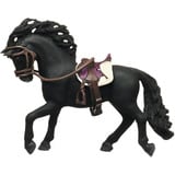 Schleich Horse Club Pura Raza Espanola Hengst mit Sattel und Zaumzeug, Spielfigur braun